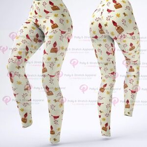 Winter Cardinal Adult leggings